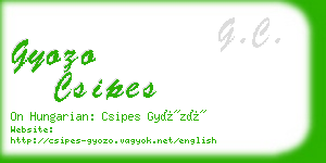 gyozo csipes business card